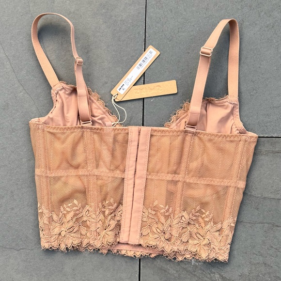 Skims NWT Femme Lace Demi Corset Size S Color Sienna (Nude) - Picture 3 of 5